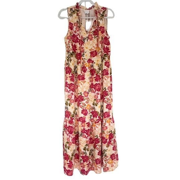 Sugarlips NWT Didion Floral Split Neck Tiered Maxi XS Sleeveless Relaxed Fit - Picture 6 of 12